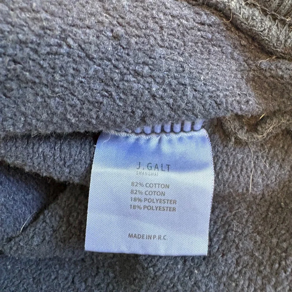 John Galt Brandy Melville Los Angeles 1984 Quarter Zip Sweatshirt Black OS - Picture 4 of 5
